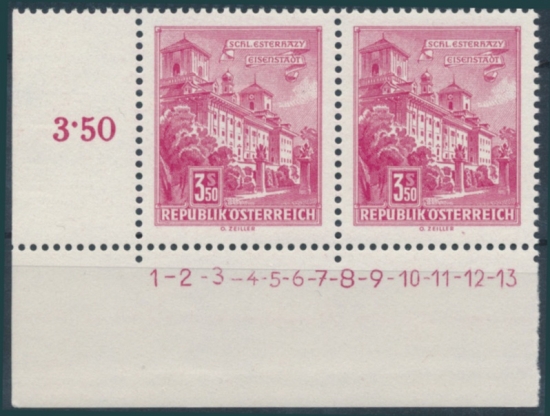 Briefmarke mit Symbolzahl(en)